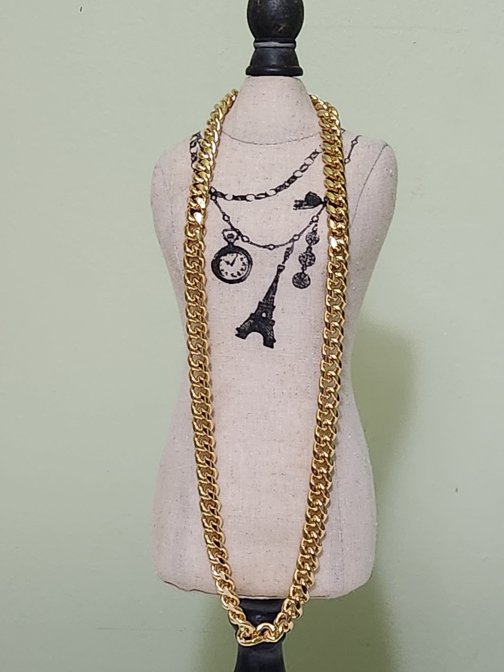 Gold-Tone Chunky Curb Chain Necklace - Women's Jewelry